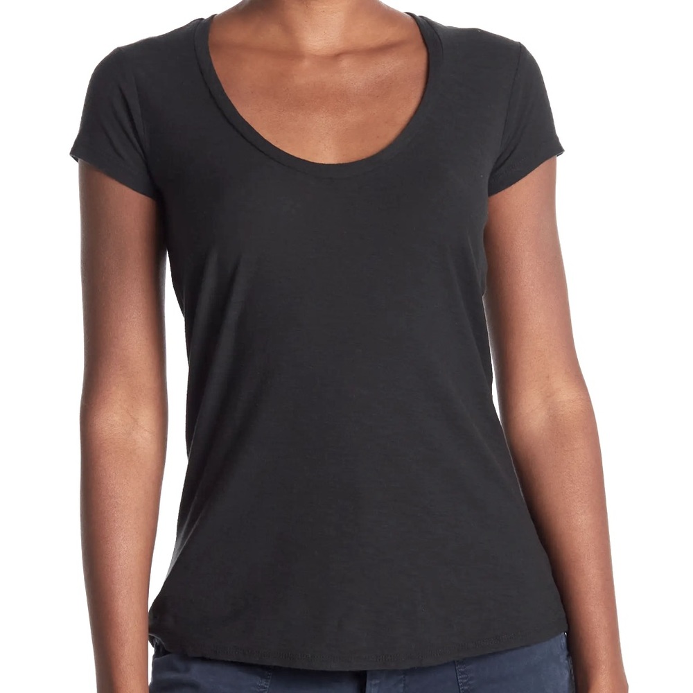 James Perse Deep Scoop Neck T-Shirt